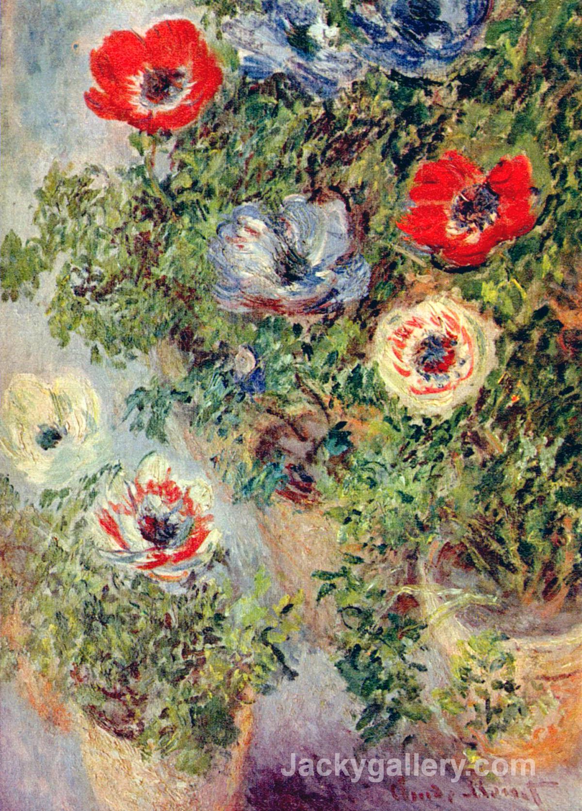 Stilll Life with Anemones by Claude Monet paintings reproduction